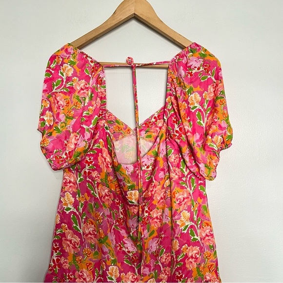 Resa floral milkmaid mini summer sundress size medium - Picture 7 of 9